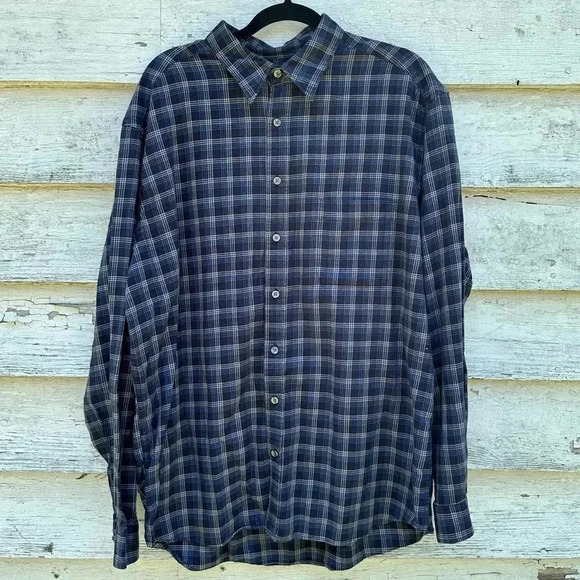Eddie Bauer Other - Eddie Bauer plaid blue and gray shirt in excellent condition sizeXL Tall